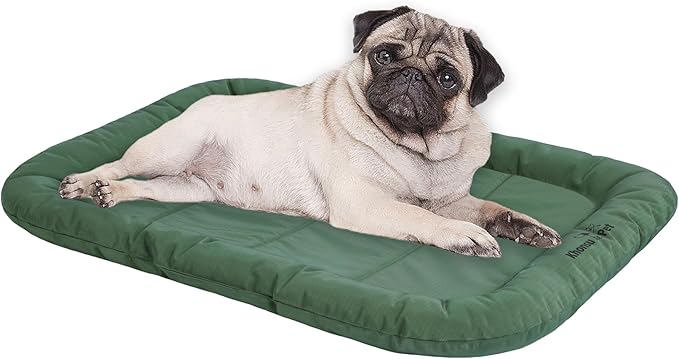 KHONSU PET Durable Dog Bed Tough and Tear Proof Dog Crate Bed, 800lbs Tear Strength PVC-Backed Waterproof Ped Bed Mat Indoor &amp; Outdoor Use for Dogs up to 25 lbs