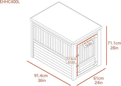 New Age Pet ECOFLEX Dog Crate End Table - Furniture-Style Pet Crate for Crate Trained Dogs - Stainless Steel Tubing &amp; a Latched Closure - 10 Year Manufacturer&