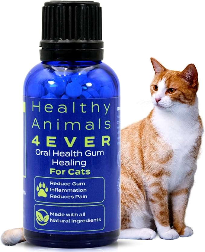 HA4E - Cat Oral Health - Relieves Inflammation, Soothes Pain &amp; Fights Gum Disease - Natural, Non-GMO, Organic, Gluten-Free &amp; Chemical-Free - 300 Tablets