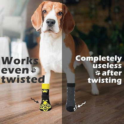 EXPAWLORER Anti Slip Dog Socks to Prevent Licking Paws, Dog Shoes for Hot Pavement, Dog Booties for Small Medium Large Senior Dogs, Traction Control Dog Boots &amp; Paw Protectors for Hardwood Floors