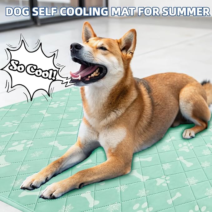 Homimp Self-Cooling Mat for Dogs, 6 Pack Washable Cooling Mat &amp; Sleeping Pad, Reusable Waterproof Dog Pee Pads, Non-Toxic, Non-Slip Potty Pads for Whelping Litter Mat Puppy Supplies in Summer, 16"x20"