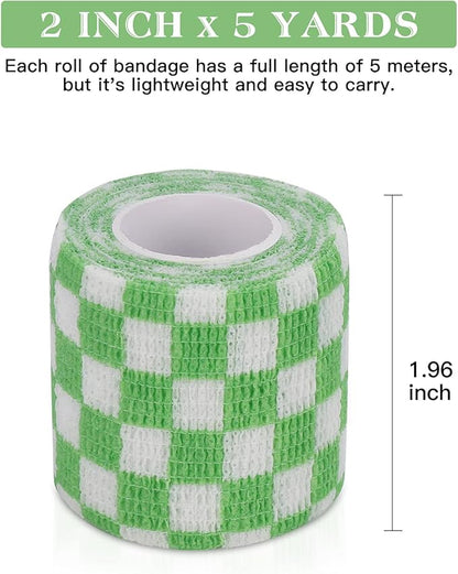 Vet Wrap Self Adhering Bandage Wrap Cohesive Bandage Multi-Function Wrap Tape for Dogs Cats Horses Birds Animals Non-Woven Strong Sports Tape for Wrist Healing Ankle Sprain &amp; Swelling 6 Rolls