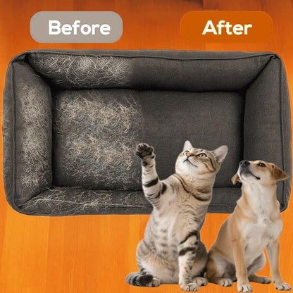 2Pcs Pet Hair Remover Gloves for Cats &amp; Dogs, Electrostatic Pet Hair Removal Glove Brush, Upgraded Reusable Animal Fur Removal Tool, Pet Grooming Gloves for Clothing, Couch, Carpet, Car Seatd