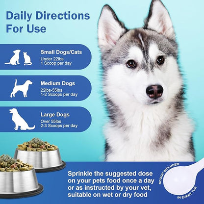 CuteBone Dog Teeth Cleaning Powder - Dog Dental Powder Pet Breath Freshener - Safe &amp; Effective Natural Oral Care Formula Reduces Plaque &amp; Tartar Promotes Healthy Gums Easy-to-Use for Dogs &amp; Cats