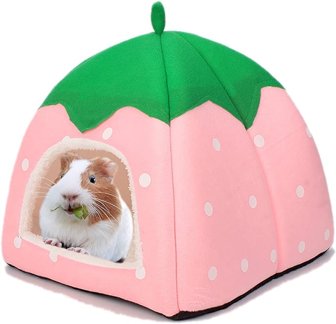 Guinea Pig Hideout Bed Rabbit House Cave Accessories Cozy Hide-Out for Bunny Hedgehog Ferret Chinchilla&amp;Other Small Animals