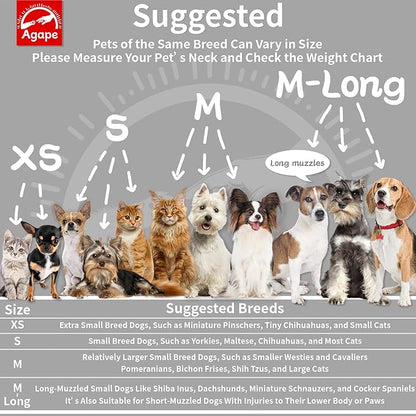 Agape Soft Dog Cone for Small Dogs &amp; Cats, Comfy Dogs Recovery Collar After Surgery, Adjustable E Collar Alternative to Stop Licking, Protective Elizabethan Collars for Pup, Comfortable Dog Cones