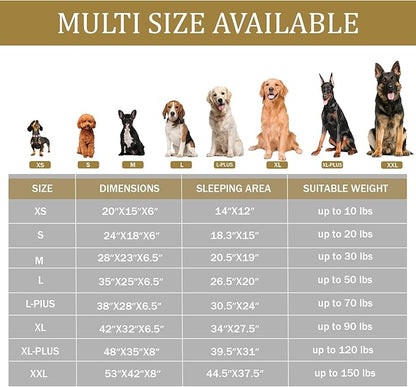 Bedfolks Orthopedic Dog Bed Extra Small, Waterproof Dog Sofa Bed for Small Dogs &amp; Cats, Egg Foam Pet Couch Bed with Removable Washable Cover and Nonslip Bottom, Navy Blue