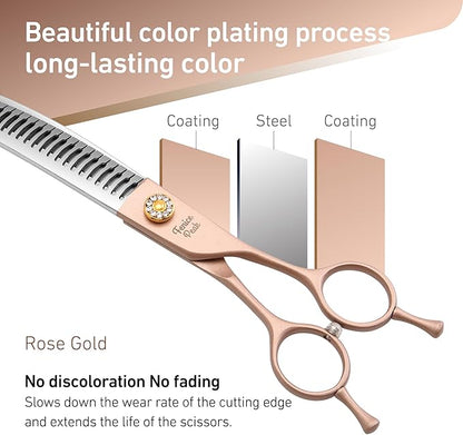 Fenice Peak Professional Curved Chunker Dog Grooming Scissors 8.0&