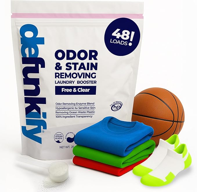 Odor &amp; Stain Removing Color Safe Enzyme Laundry Booster Detergent Additive. Natural, Sensitive Skin PROVENSAFE Washing Soda Powder, 48 Loads