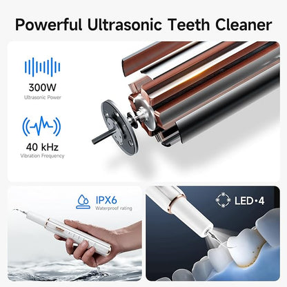 Electric Dog Plaque &amp; Tartar Remover - Pet Teeth Cleaning Kit with LED Light, 5 Adjustable Modes, Safe and Low Noise – Easy Home Dental Care for Dogs and Cats