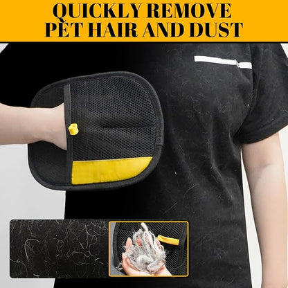 Pet Hair Removal Gloves, Pet Grooming Gloves, Electrostatic Pet Hair Remover Glove for Cats &amp; Dogs, Washable Reusable Pets Hair Remover Tool for Clothing, Furniture, Couch, Car Seat, Curtain (3)