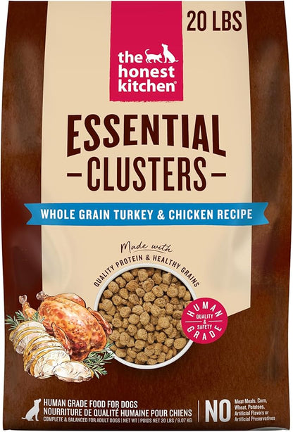 The Honest Kitchen Essential Clusters Dog Whole Grain Turkey &amp; Chicken 20 lb Bag