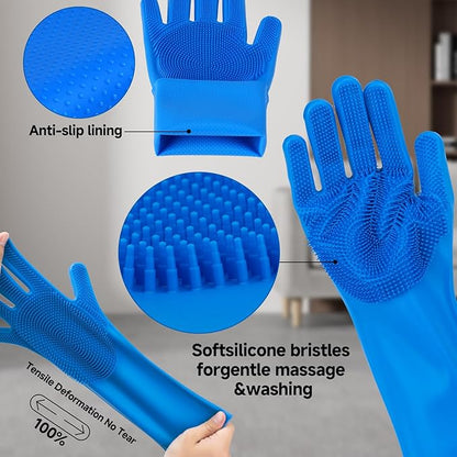 Pet Steam Brush for Dog &amp; Cat – 3-in-1 Spray Hair Removal Comb for Shedding &amp; Grooming Water-Free Shampoo, Bath Gloves,Bath Brush, Tooth &amp; Ear Brush, Towel (10PCS)