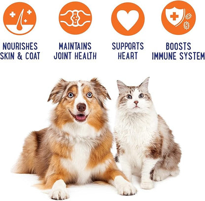 iHeartDogs Salmon Oil for Dogs and Cats - Nourishing Skin &amp; Coat Omega 3 Fish Oil for Dogs Supports Allergy &amp; Itch Relief, Heart Health and Joint Health - 32 oz