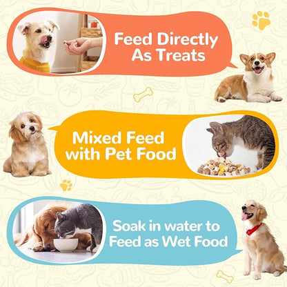 Freeze-Dried Pumpkin Treats for Dogs &amp; Cats – High Fiber, Single Ingredient Natural Snacks for Digestion &amp; Gut Health, Healthy Food Toppers, 1.58 oz