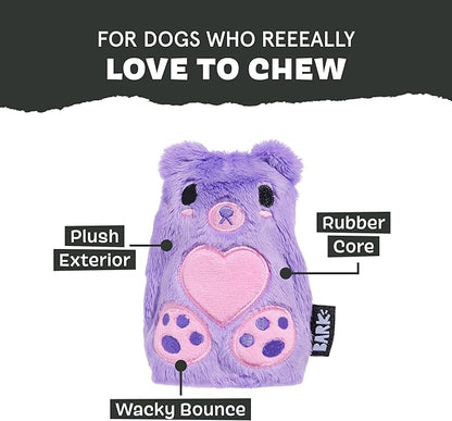 Barkbox Bear Hugger Dog Toy for Aggressive Chewers | 2-in-1 Plush &amp; Rubber Treat-Dispensing Toy for Small Dogs | Puppy Teething Toys &amp; Dog Toys to Keep Them Busy