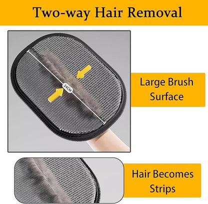 The Magic Brush Pet Hair Remover, Acssart Pet Hair Removal Glove, Electrostatic Pet Grooming Gloves, Efficient Reusable Cat &amp; Dog Hair Remover for Couch, Furniture, Carpet, Curtain (3PCS)