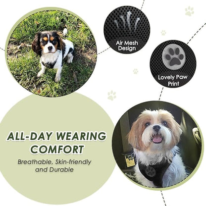 Lukovee Dog Seat Belt for Car, Adjustable Dog Car Harness for Large Medium Small Dogs, Soft Padded &amp; Breathable Mesh Dog Seatbelt with Car Vehicle Connector Strap (Black,Large)