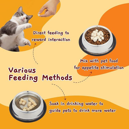 Jungle Calling Freeze Dried Chicken Cat &amp; Dog Treats, Single Ingredient Chicken Bites for Cats &amp; Dogs, High Protein Pet Training Treats, Edible Organic Food Topper, 10.58 oz
