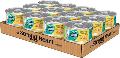 A Strong Heart Canned Wet Cat Food, Chicken &amp; Tuna Dinner Paté - 5.5 oz Cans (Pack of 24), Made in The USA with Real Chicken &amp; Tuna