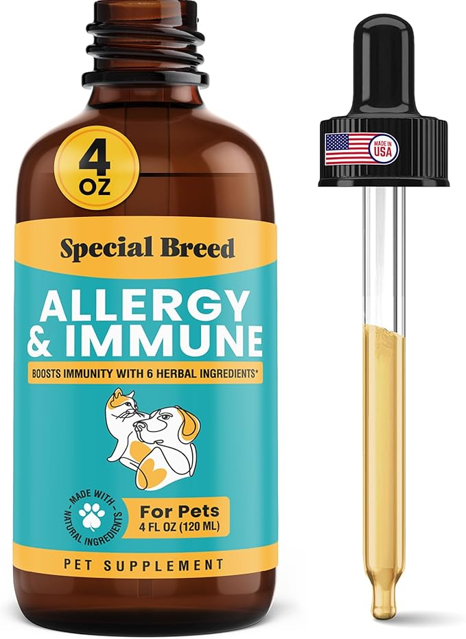 Special Breed Allergy &amp; Immune with Elderberry, Allergy Relief for Cats and Dogs, Anti Itch Treatment, Relief for Pet Allergies, Immune Support for Cat or Dog, 4 oz