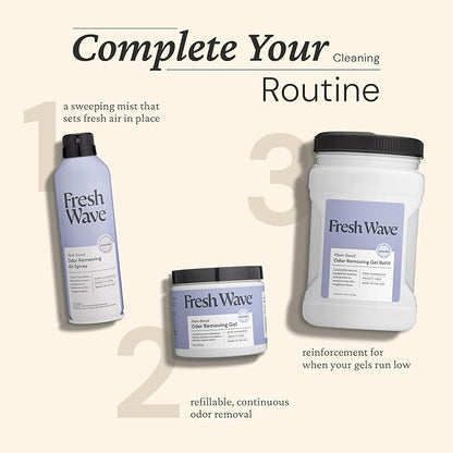 Fresh Wave Lavender Odor Removing Gel Refill, 63 oz. - Safer Odor Absorbers for Home, Natural Plant-Based Odor Eliminator, Every 15 oz. lasts 30-60 Days, For Cooking, Trash &amp; Pets