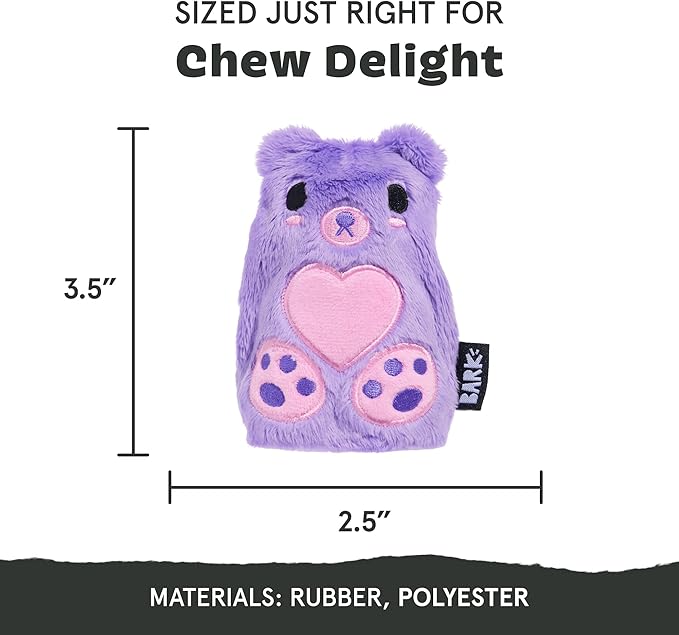 Barkbox Bear Hugger Dog Toy for Aggressive Chewers | 2-in-1 Plush &amp; Rubber Treat-Dispensing Toy for Small Dogs | Puppy Teething Toys &amp; Dog Toys to Keep Them Busy