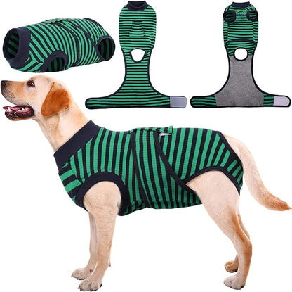 Kuoser Recovery Suit for Dogs Cats After Surgery, Professional Pet Recovery Shirt Dog Abdominal Wounds Bandages, Substitute E-Collar &amp; Cone,Prevent Licking Dog Onesies Pet Surgery Recovery Suit