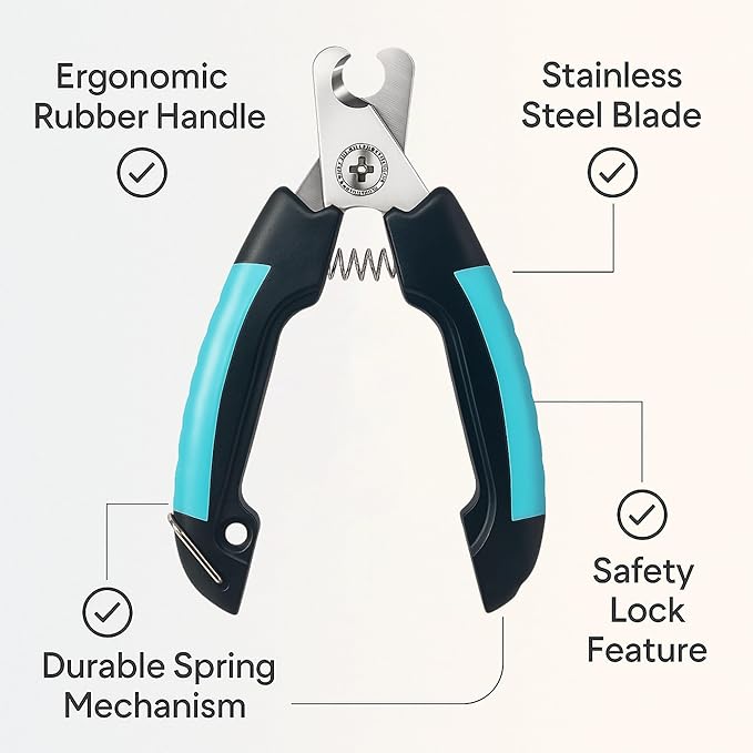 Professional Dog Nail Clippers for Medium &amp; Large Dogs, Cats – Safety Guard, Stress-Free Trimming