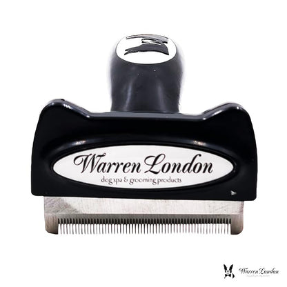 Warren London Medium Long-Hair Deshedding Brush | 2.5″ Stainless ¼″ Teeth | Breaks Up Mats &amp; Captures Loose Undercoat | For Spaniels, Aussies &amp; Mixed Breeds