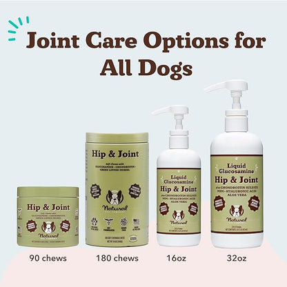 Natural Dog Company Liquid Glucosamine Hip &amp; Joint Oil for Dogs, 16 oz, Extra Strength Cartilage &amp; Joint Support, Helps Mobility and Eases Occasional Stiffness, Dog Vitamins &amp; Supplements