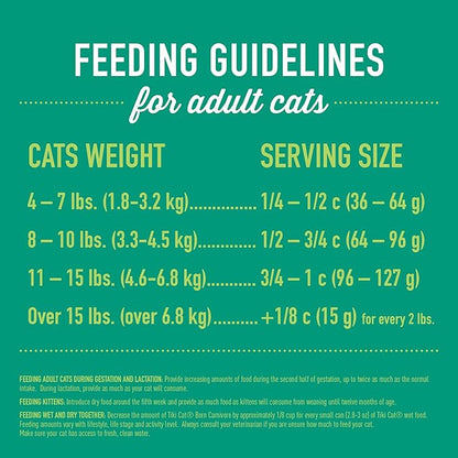 Tiki Cat Born Carnivore Indoor Health Dry Cat Food, Trout &amp; Menhaden Fish Meal, 3 lbs. Bag