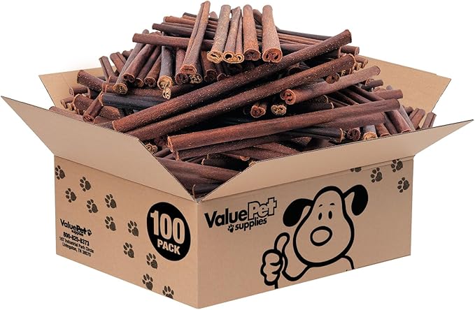 ValueBull Collagen Sticks for Dogs, 12 Inch Thick Chews, Natural Long-Lasting Dog Treats, 100 Count Bulk Pack - Supports Joints, Skin &amp; Coat with Chondroitin &amp; Glucosamine