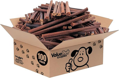 ValueBull Collagen Sticks for Dogs, 12 Inch Thick Chews, Natural Long-Lasting Dog Treats, 100 Count Bulk Pack - Supports Joints, Skin &amp; Coat with Chondroitin &amp; Glucosamine