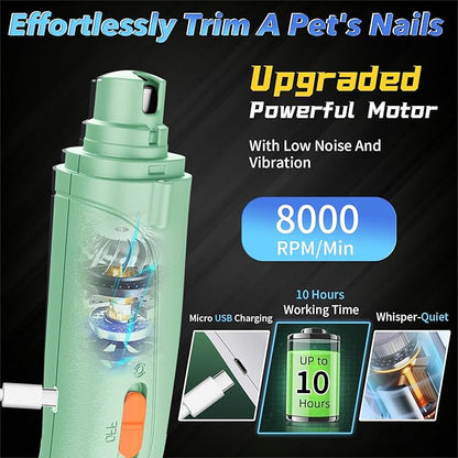 2 in 1 Dog Nail Clippers and Grinder with Lights &amp; Cat Nail Clipper for Large Medium Small Dogs Cats Nail Trimmers USB Rechargeable with 2 LED Lights Dog Claw Care for Non-Black Nails