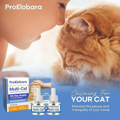 Cat Calming Pheromone Diffuser: Cat Calming Pheromones Diffusers - Reduces Stress &amp; Anxiety with Calming Pheromones
