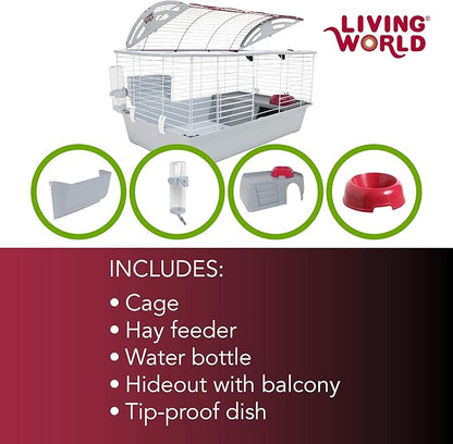 Living World - Deluxe Hybrid Habitat, Large - Rabbit, Guinea Pig, Chinchillas, and Small Animal Cage