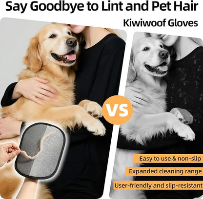 Electrostatic Pet Hair Removal Gloves for Cats&amp;Dogs,2025 New Upgraded Reusable Quick De-Shedding Grooming Gloves,Animal Fur Remover Tool for Couch,Carpet,Furniture,Car Seat,Clothing,Curtain 1PcsYellow