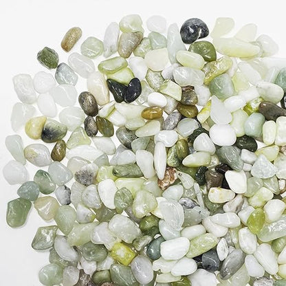 5LB Succulent and Cactus Pebbles, 1/5 Inch Jade Pebbles for Indoor Plants, Decorative Gravel for Vases, Bamboo, Succulent, Terrarium, Crafts, Cactus