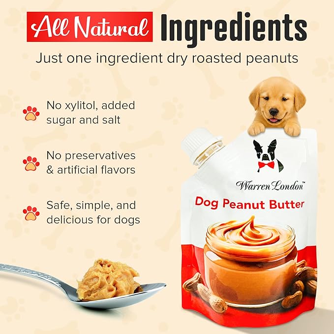 Warren London Hat/Snack Combo - Distract-A-Hat™ Grooming Distraction Tool + 8 oz All-Natural Roasted Peanut Dog Peanut Butter, Xylitol-Free Enrichment &amp; Anxiety-Relief, $42 Value for $34.99