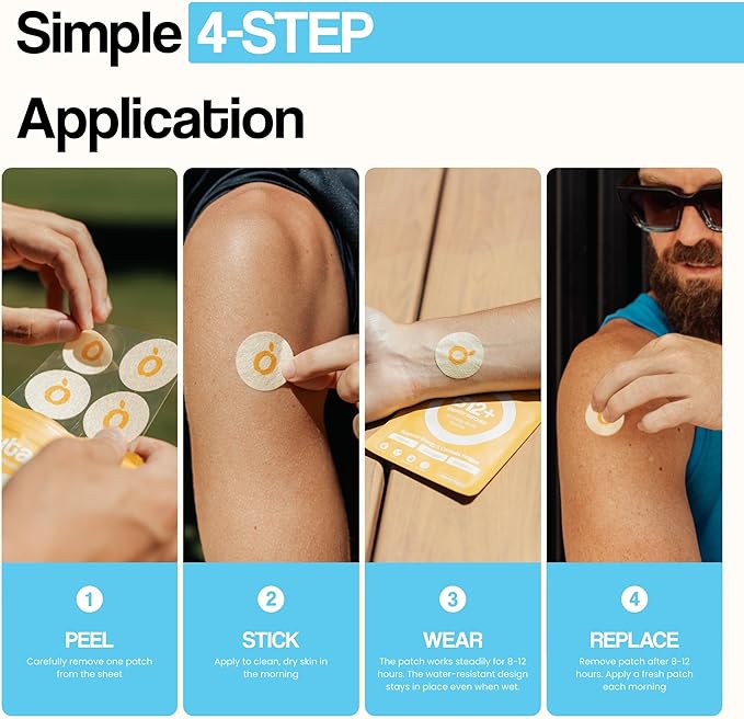 Natural DEEP Sleep Patches for Adults: 8-Hour Time-Release Formula for Sustained Rest &amp; Superior Absorption W/Ashwagandha, Magnesium, Passionflower, Valerian Root, Lemon Balm &amp; Chamomile