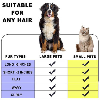 Pet Grooming Brush, Double Sided Undercoat Rake for Dogs &amp; Cats, Professional Deshedding Brush and Dematting Tool, Safe and Effective Removing Knots, Mats, Tangles,and Flying Hair