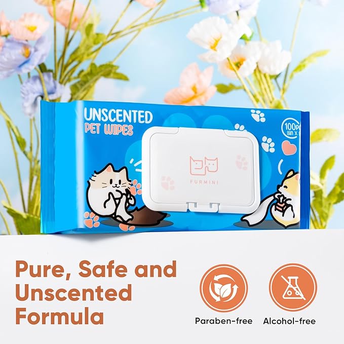 Unscented Pet Wipes (400pcs) - Hypoallergenic, Alcohol-Free &amp; Soothing for Sensitive Skin - Head-to-Tail Cleaning for Dogs &amp; Cats - Safe for Face, Coat, Paws &amp; Butt