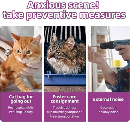 Cat Calming Pheromone Spray Kit Feline Calm Pheromones Vet Recommended Drug-Free Anxiety Relief for Multi-Cat Homes,Stops Scratching &amp; Urine Marking,60-Day Supply | Drug-Free (2 * 60 mL)