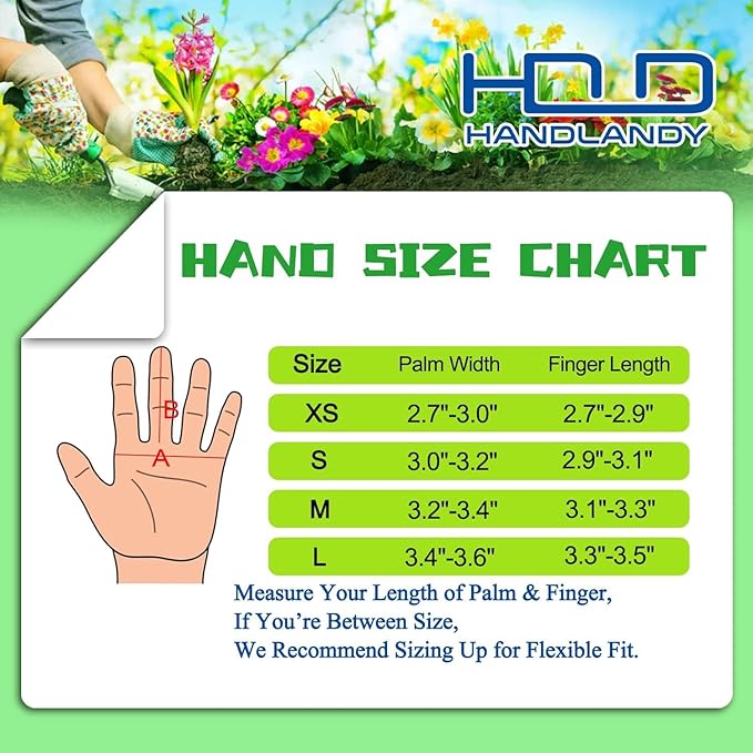 HANDLANDY Long Gardening Gloves for Men &amp; Women, Thorn Proof Rose Pruning Gloves Leather Gauntlets Garden Glove Yard Work Glove (Medium, Green)
