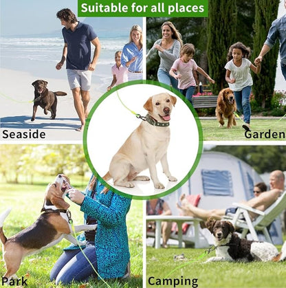 Dog tie Out Cable, 10/20/25/30/50/70/100 feet, Suitable for Dogs up to 350 pounds, Dog Cable with Swivel Buckle, Lightweight, Non-Winding, for Outdoor Camping, Yard Dog Cable (Green, 10FT)