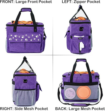 Dog Travel Bag, Airline Approved Dogs Bags for Traveling, 2 Dog &
