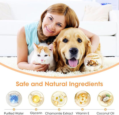 Dental Care Finger Wipes for Dogs &amp; Cats, Reduces Plaque &amp; Tartar Freshens Breath, Pre-Soaked Pet Teeth Wipes, Easy to Use Disposable Oral Cleaning Pads, Peanut Flavor