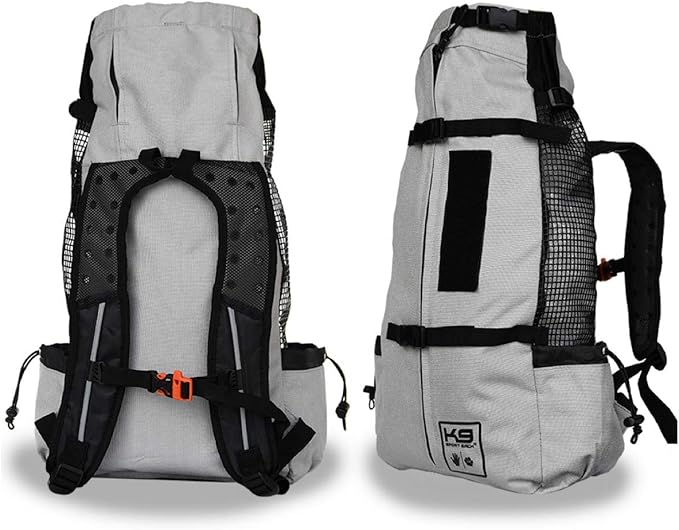 K9 Sport Sack Air 2 - Medium, Light Grey - Ideal for Dogs with 17-19” Back Length - Durable, Breathable Backpack-Style Carrier - Perfect for Walks, Short Hikes &amp; Public Transportation