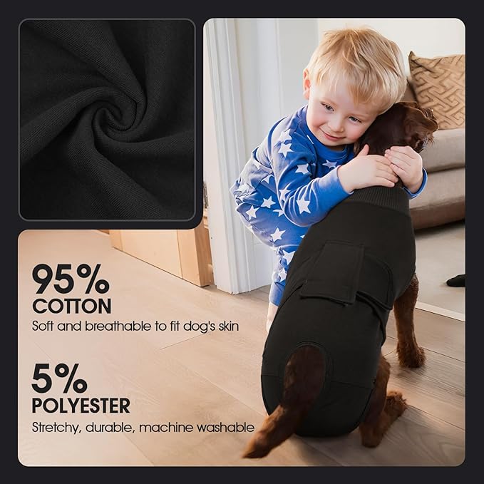 FUAMEY Dog Recovery Suit Male,Dogs Surgery Neuter Suits Puppy Spay Shirts for Female Protect Dog&